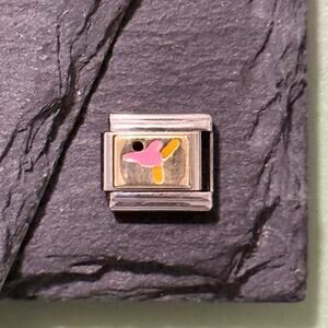 Ice Skating Italian Charm Bracelet Link